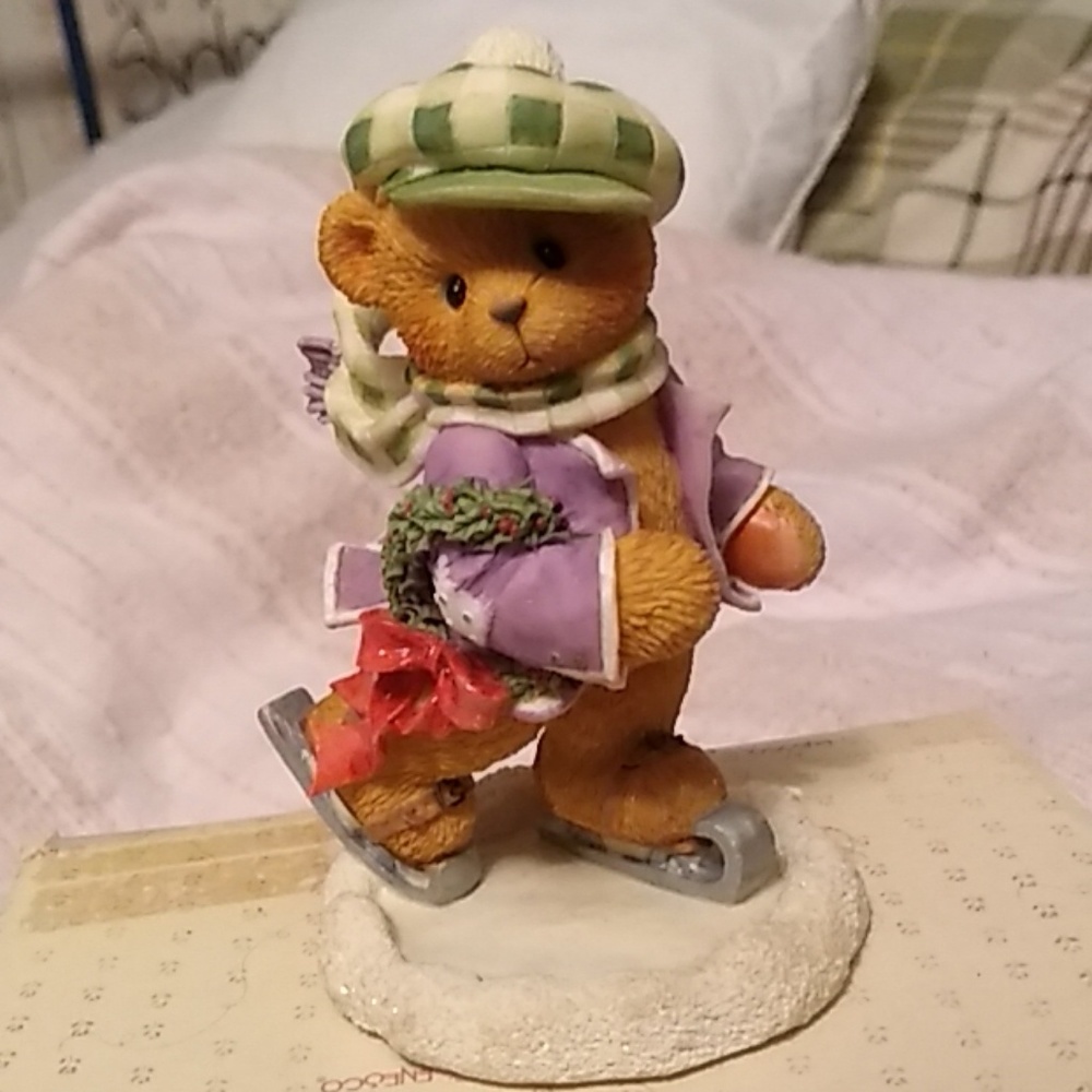 NIB Cherished Teddies Boy Ice Skating Figurine